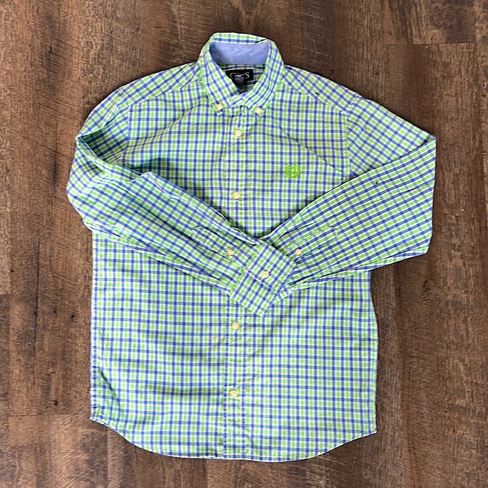 Boys 10/12 Button-down Long sleeve!